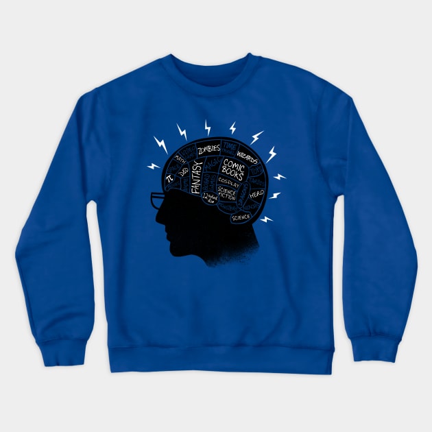 Nerdy Thoughts Crewneck Sweatshirt by calbers